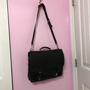 Coach black executive Thompson leather laptop bag briefcase 5310